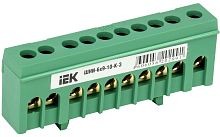 Шина изолированная IEK PE "земля" ШНИ-6х9-8-К-З 8 групп зеленый картинка 